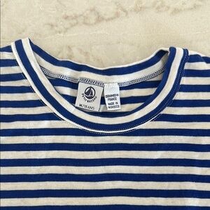 Petit Bateau Blue and White Striped Tee